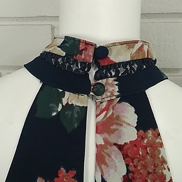 B. Darlin Navy Blue Floral Lace Fit & Flare Formal Vibrant Dress. Size 11/12 - Picture 9 of 13